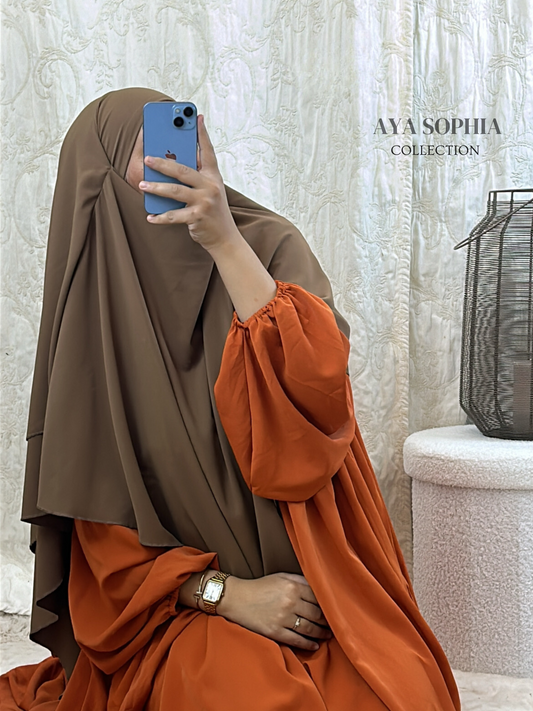 Abaya NORA -Orange- Taille Unique