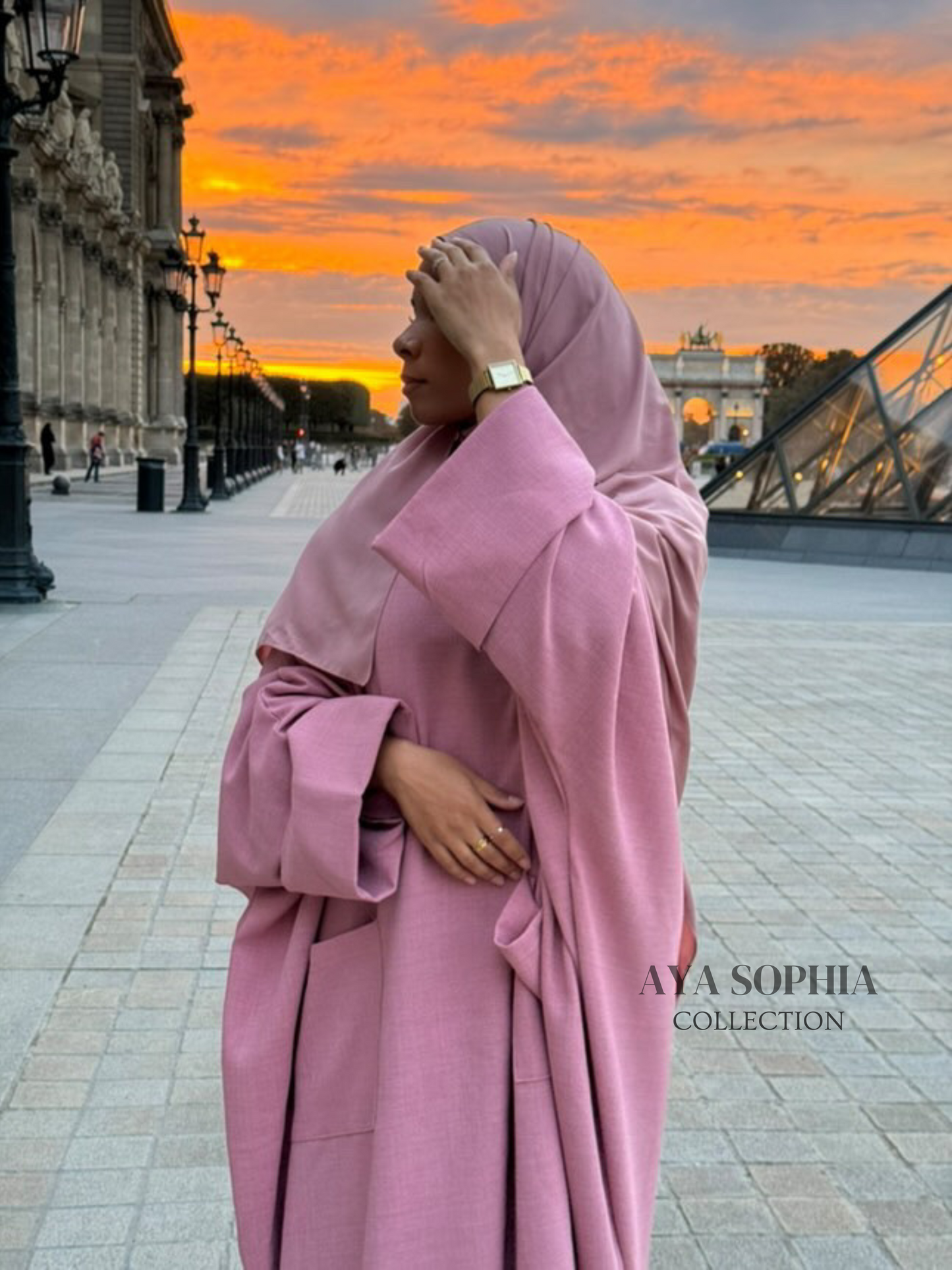 Abaya AYESHA 4 Pièces - Noir