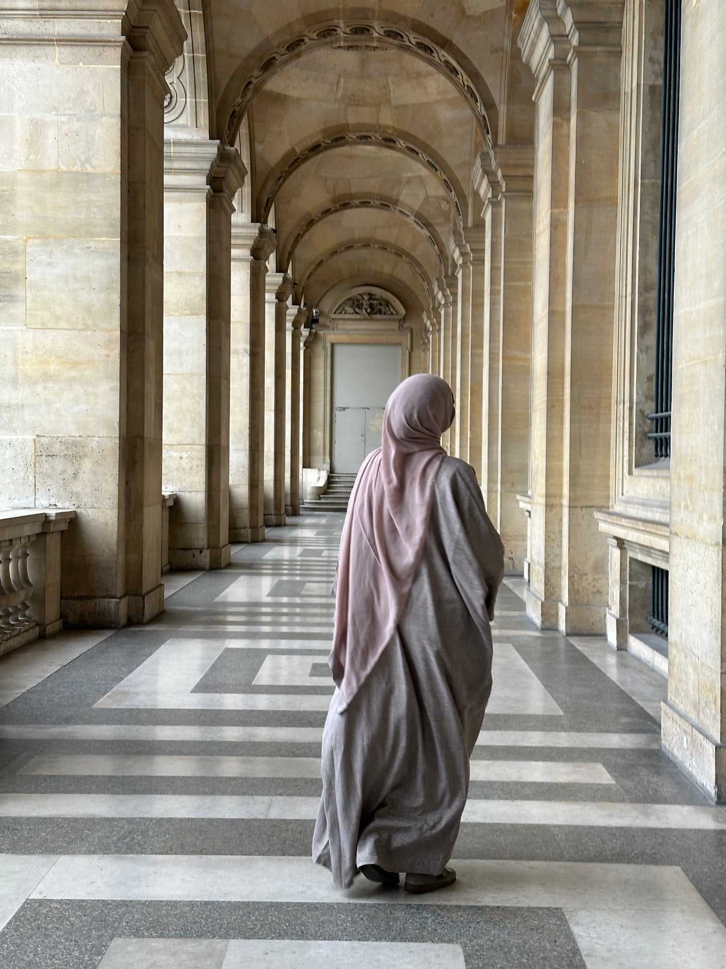 Abaya Kimono QAMAR 4 Pieces - Taupe