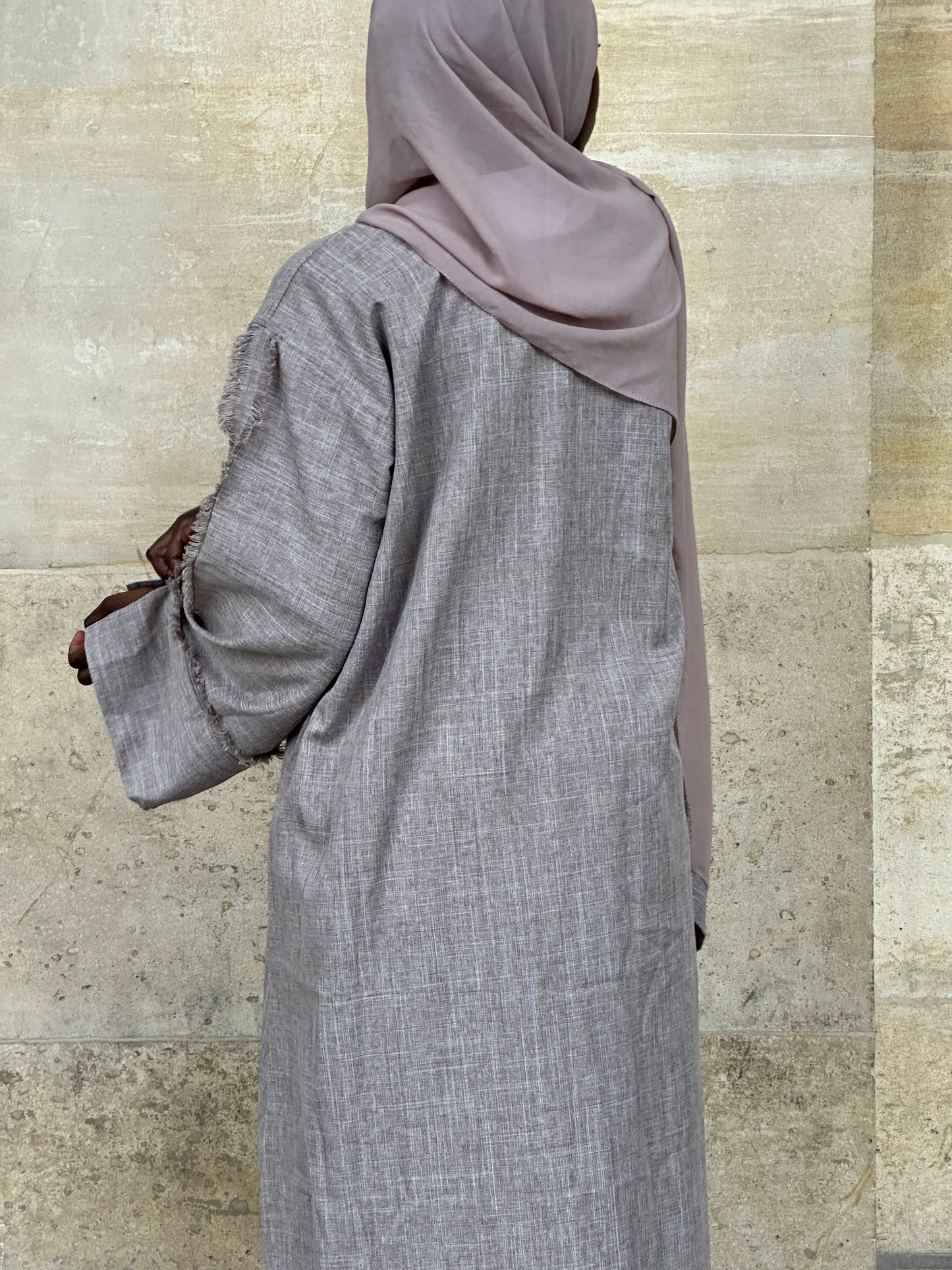 Ensemble Abaya + Hijab LAYANE -TAUPE-