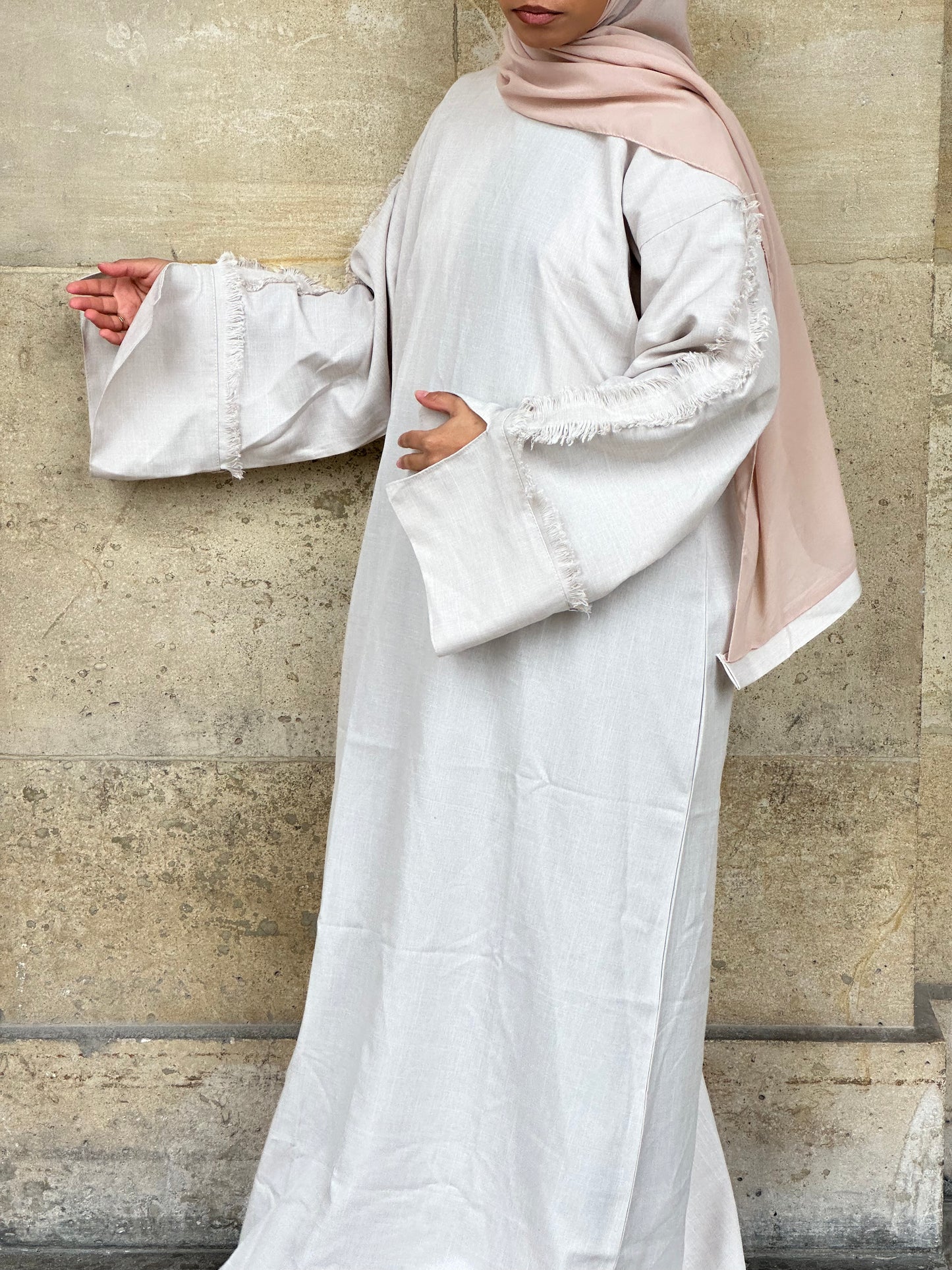 Ensemble Abaya LAYANE + hijab -BEIGE-