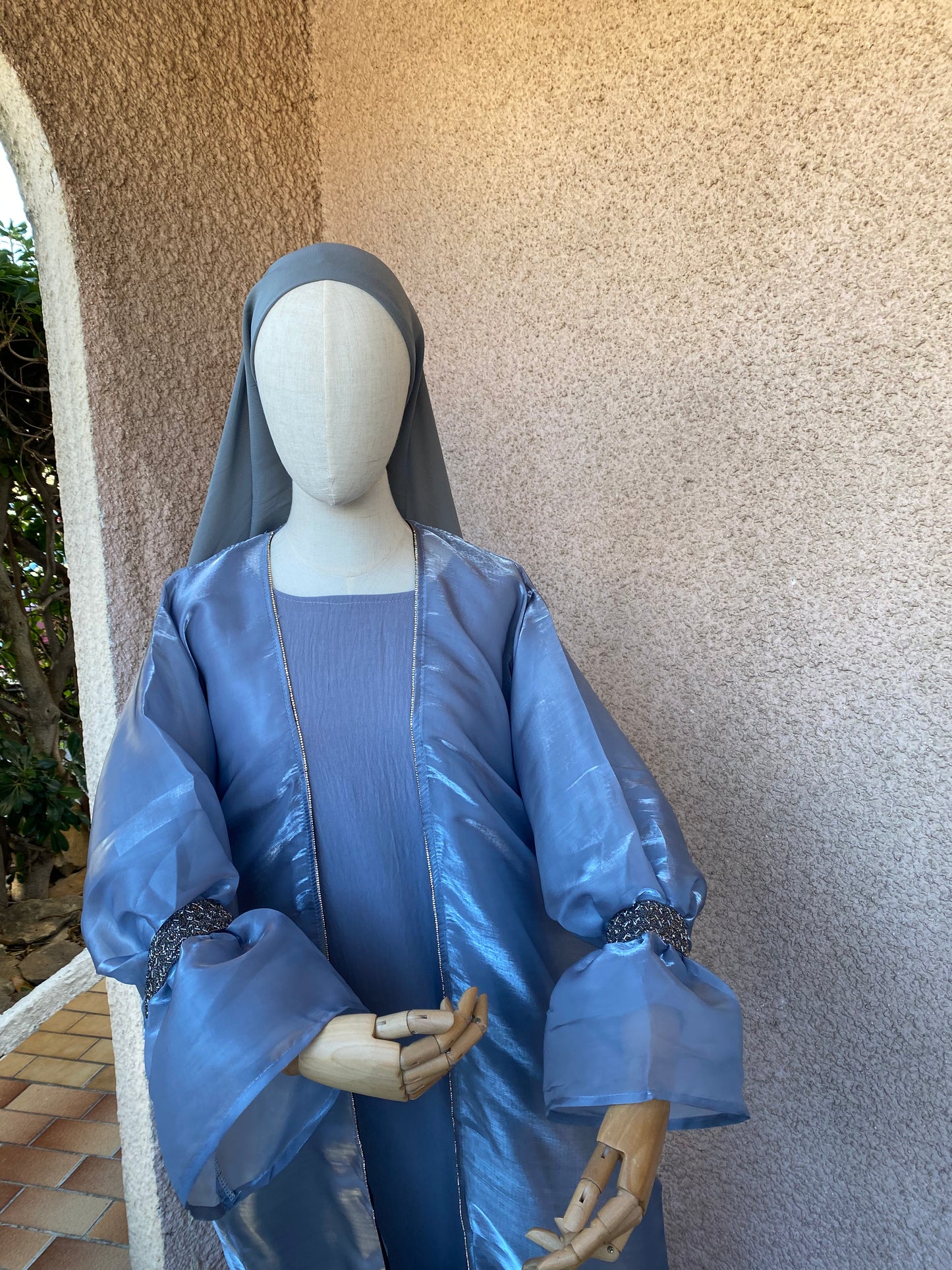 Abaya LEÏLA  | Set Complet - GRIS